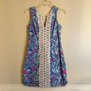 Lilly Pulitzer Blue and Pink Patterned Dress